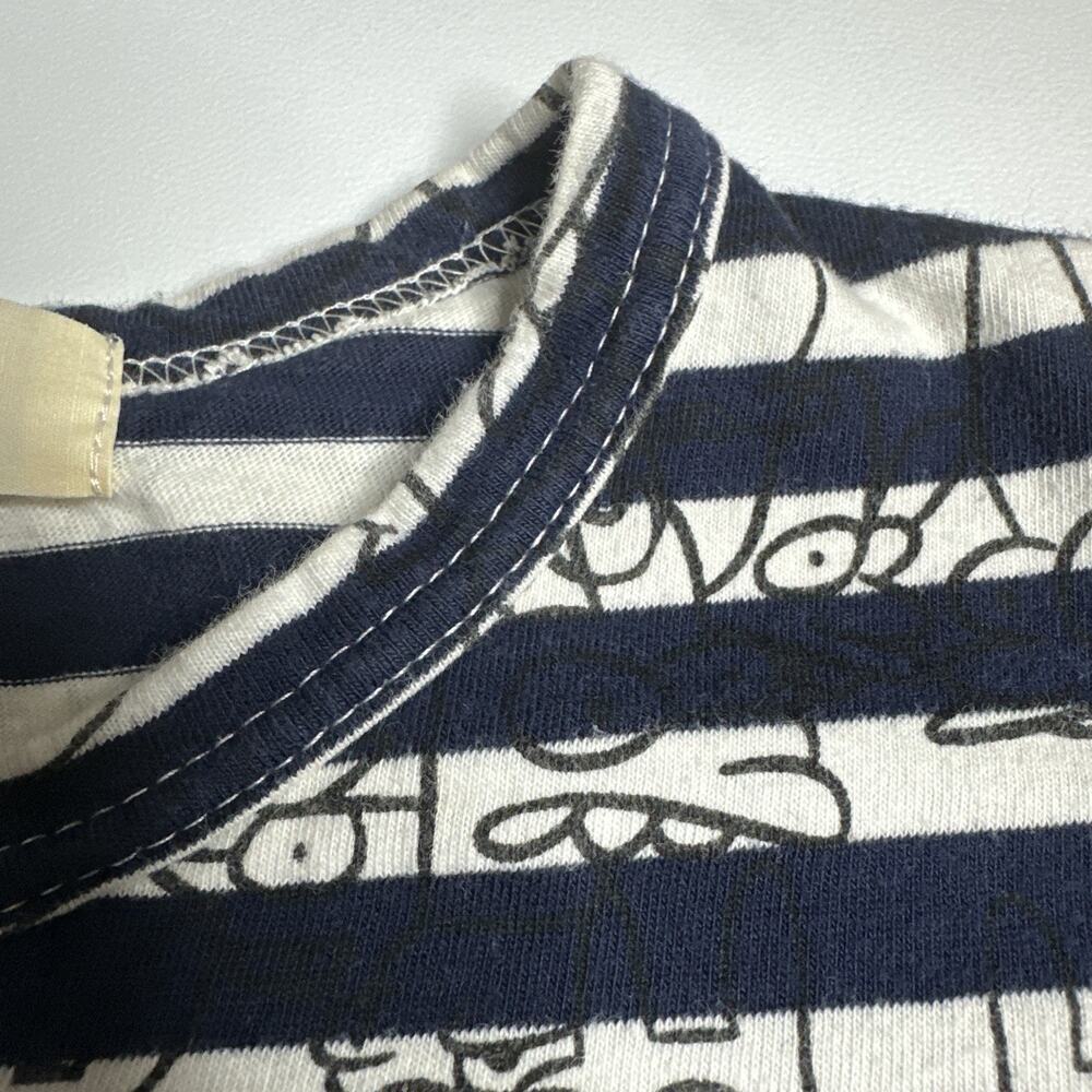 Commes des Garcons Play x Matt Groening Navy Blue Striped Long Sleeve Size Small - Picture 10 of 13